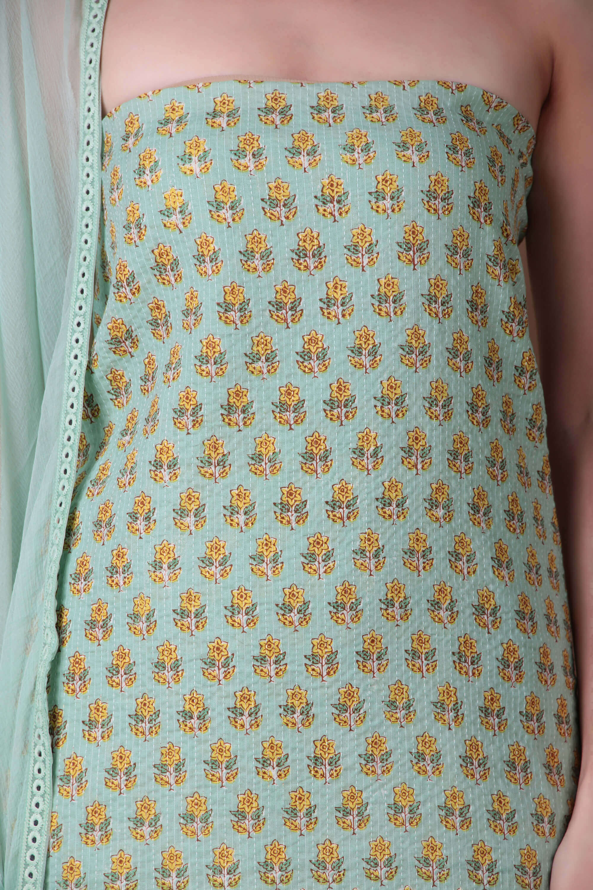 Teal Block Print Set