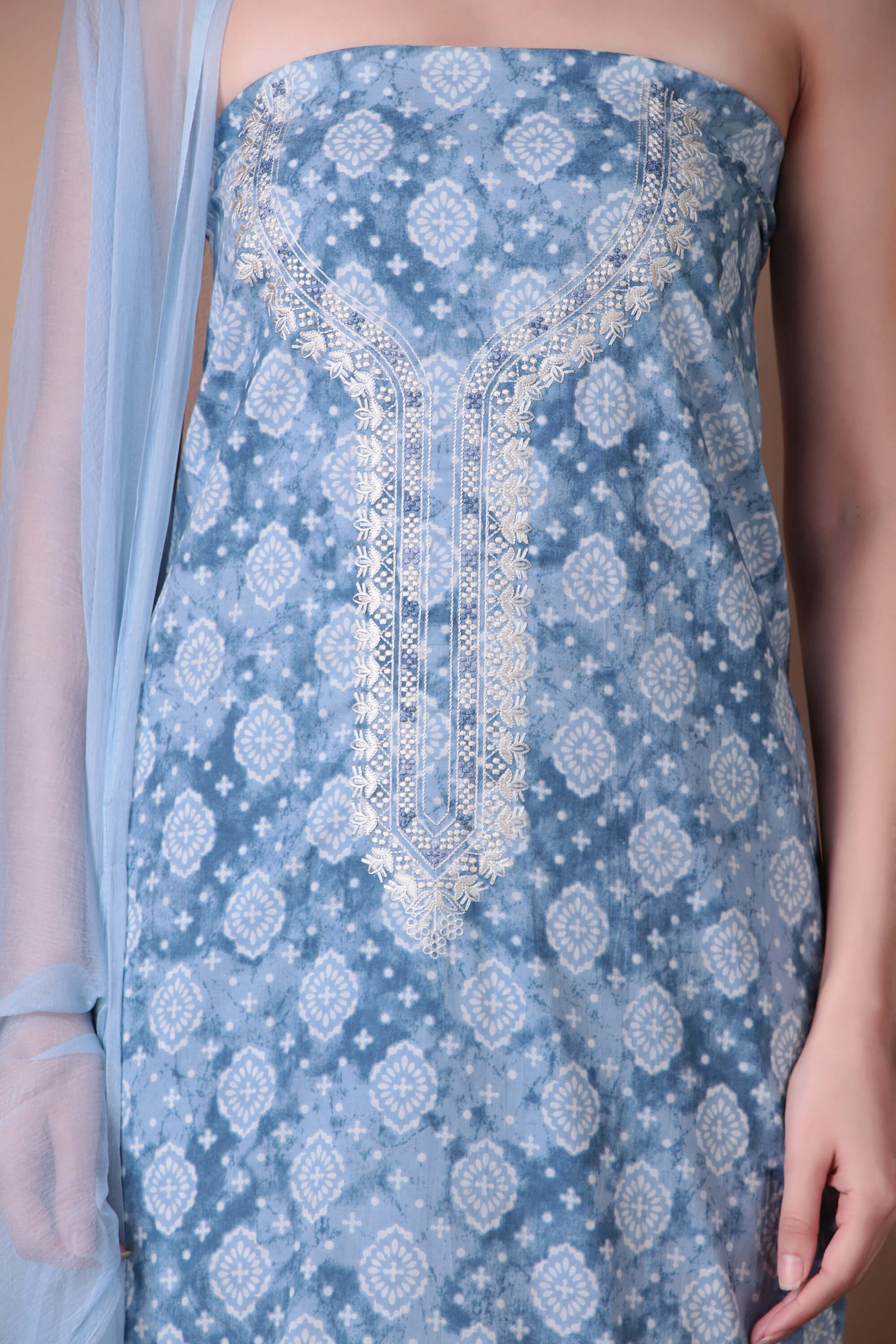 Teal Block Print Set